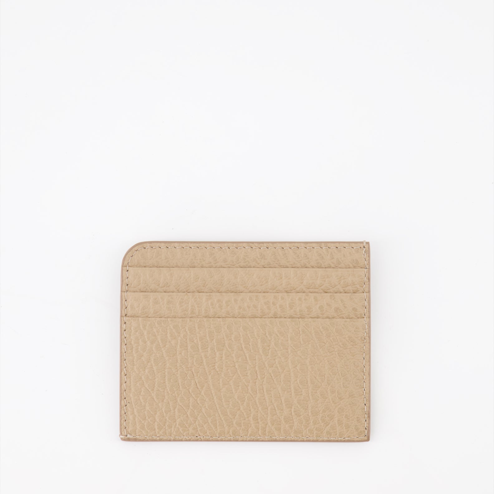 Pequeños artículos de cuero Porte-cartes Four Stitches Maison Margiela Beige Femme