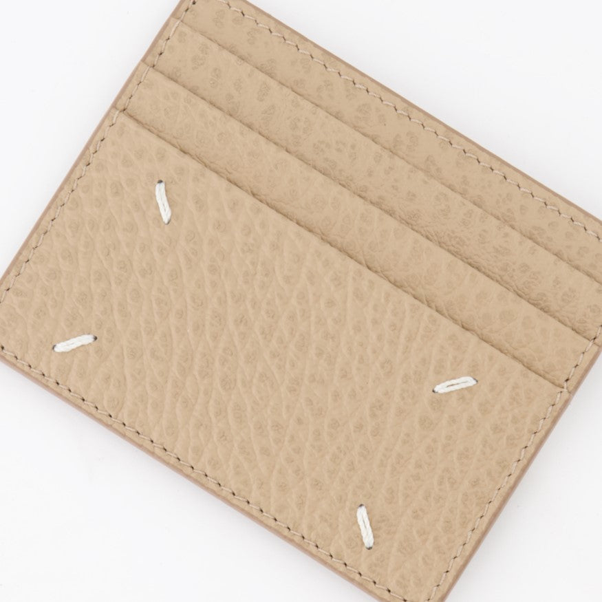 Kleine lederwaren Porte-cartes Four Stitches Maison Margiela Beige Femme