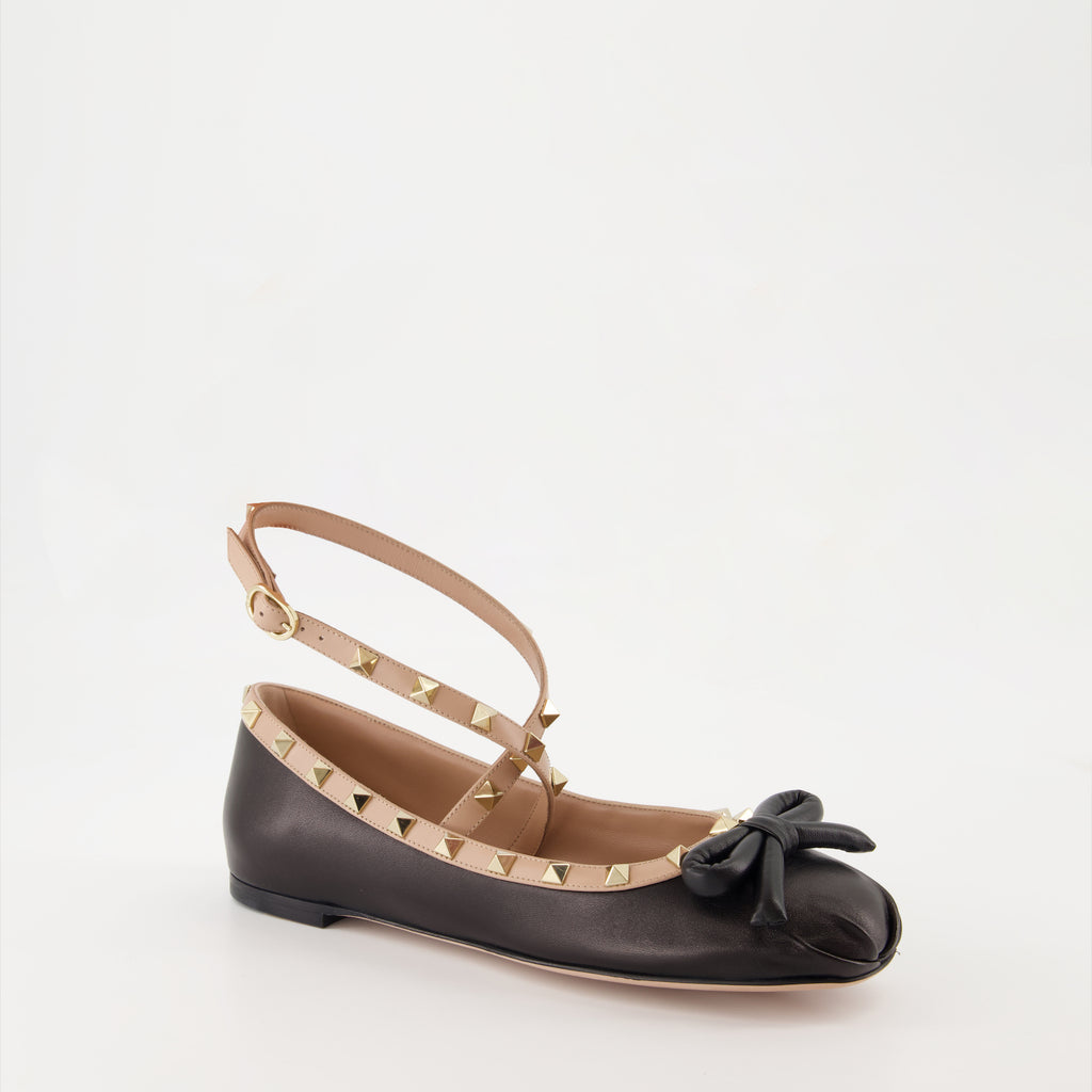 Ballerine Ballerines Rockstud Valentino Garavani Nero Femme