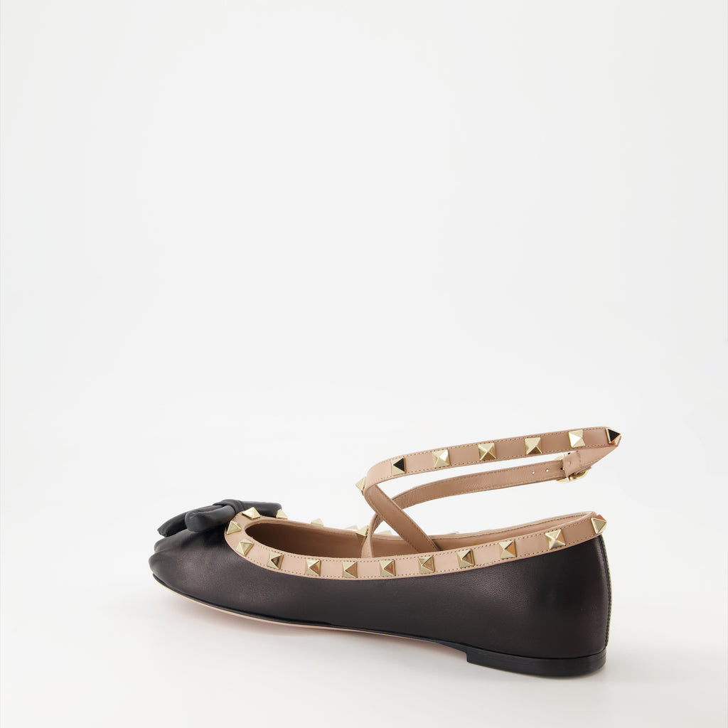 Ballerine Ballerines Rockstud Valentino Garavani Nero Femme