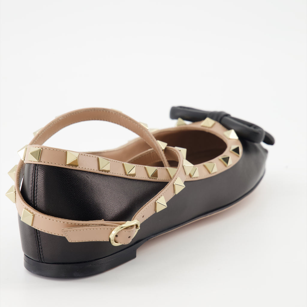 Ballerine Ballerines Rockstud Valentino Garavani Nero Femme