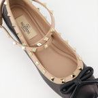 Ballerine Ballerines Rockstud Valentino Garavani Nero Femme