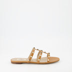 Chaussures ouvertes Mules Rockstud Valentino Garavani Marron Femme