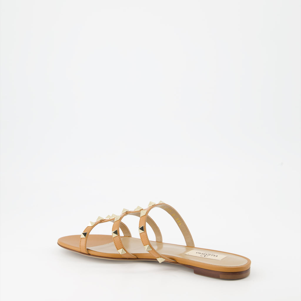 Chaussures ouvertes Mules Rockstud Valentino Garavani Marron Femme