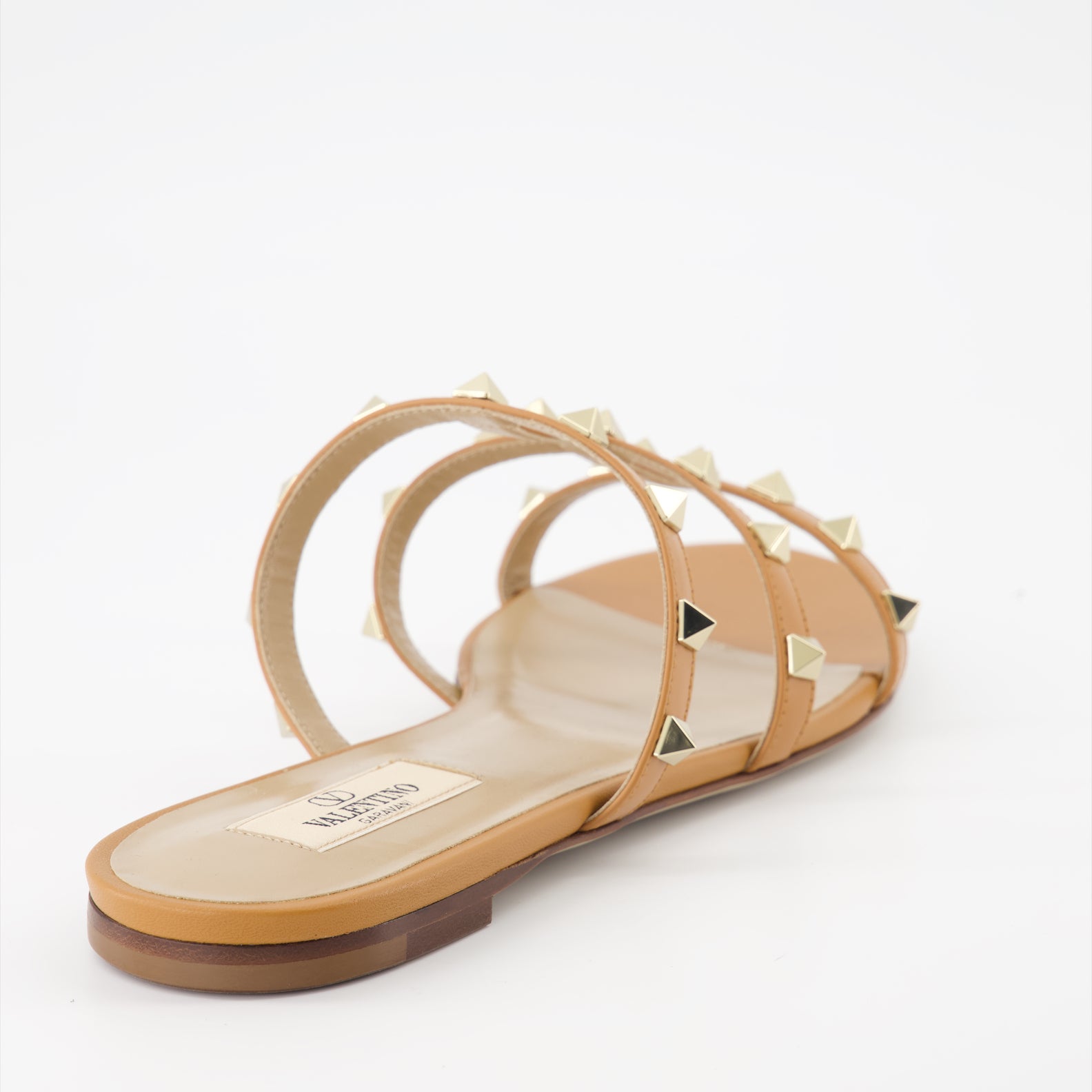 Chaussures ouvertes Mules Rockstud Valentino Garavani Marron Femme