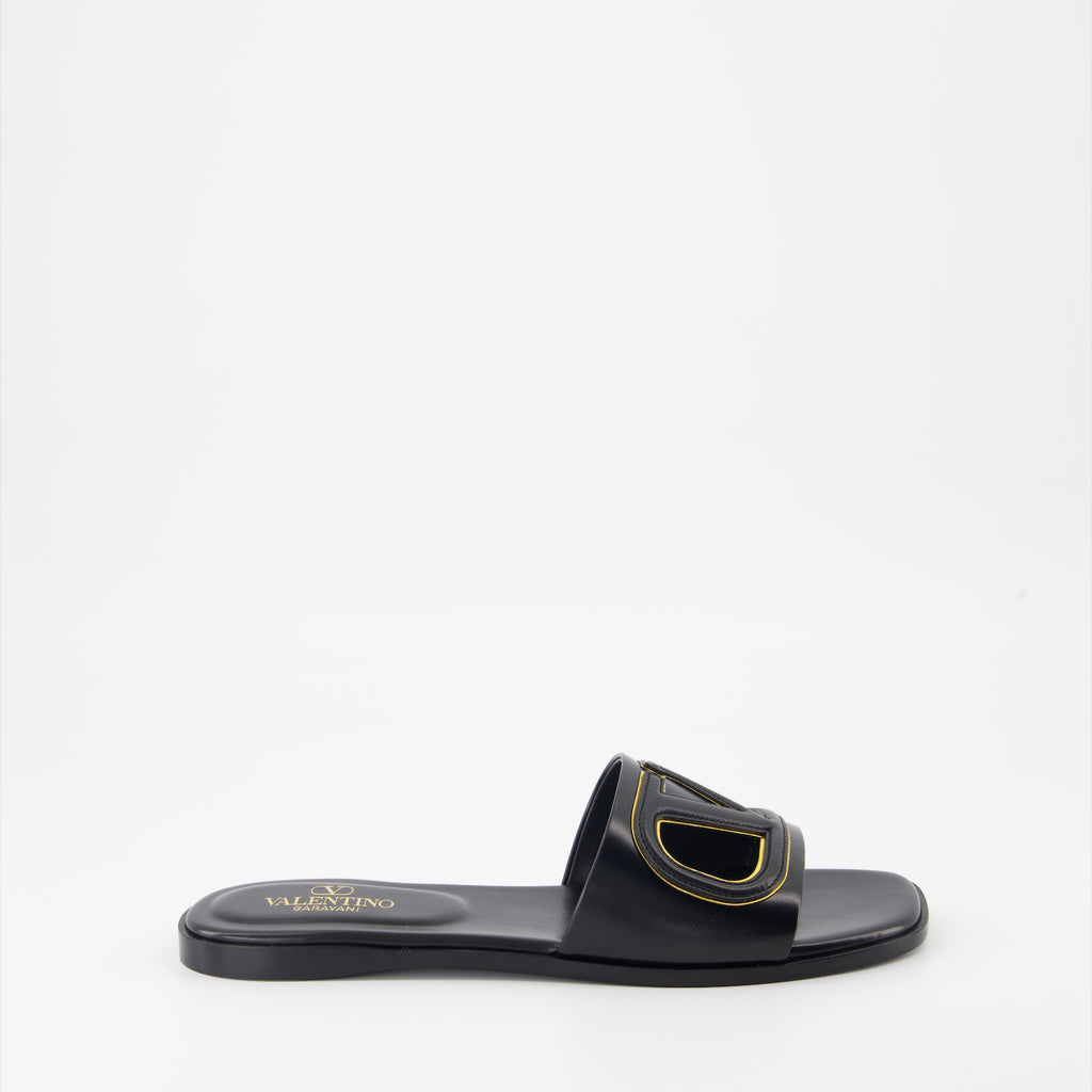 Open shoes VLogo slides Valentino Garavani Black Women