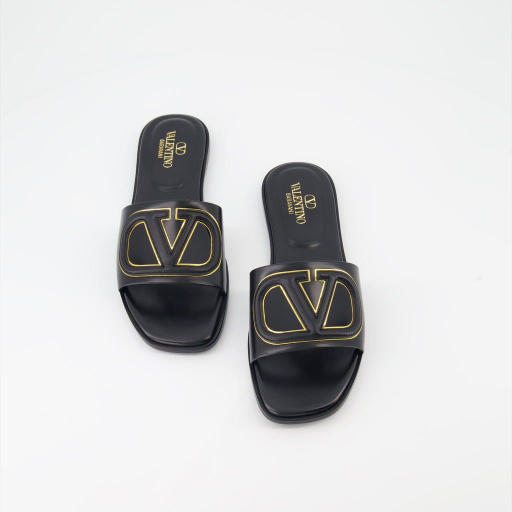 Open shoes VLogo slides Valentino Garavani Black Women