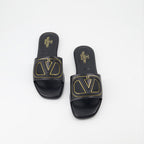 Open shoes VLogo slides Valentino Garavani Black Women