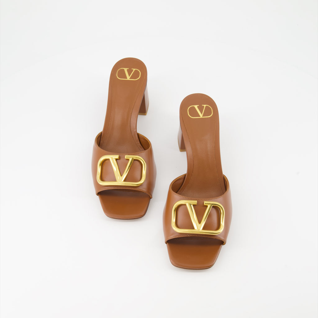 Offene schuhe Mules VLogo Valentino Garavani Braun Femme