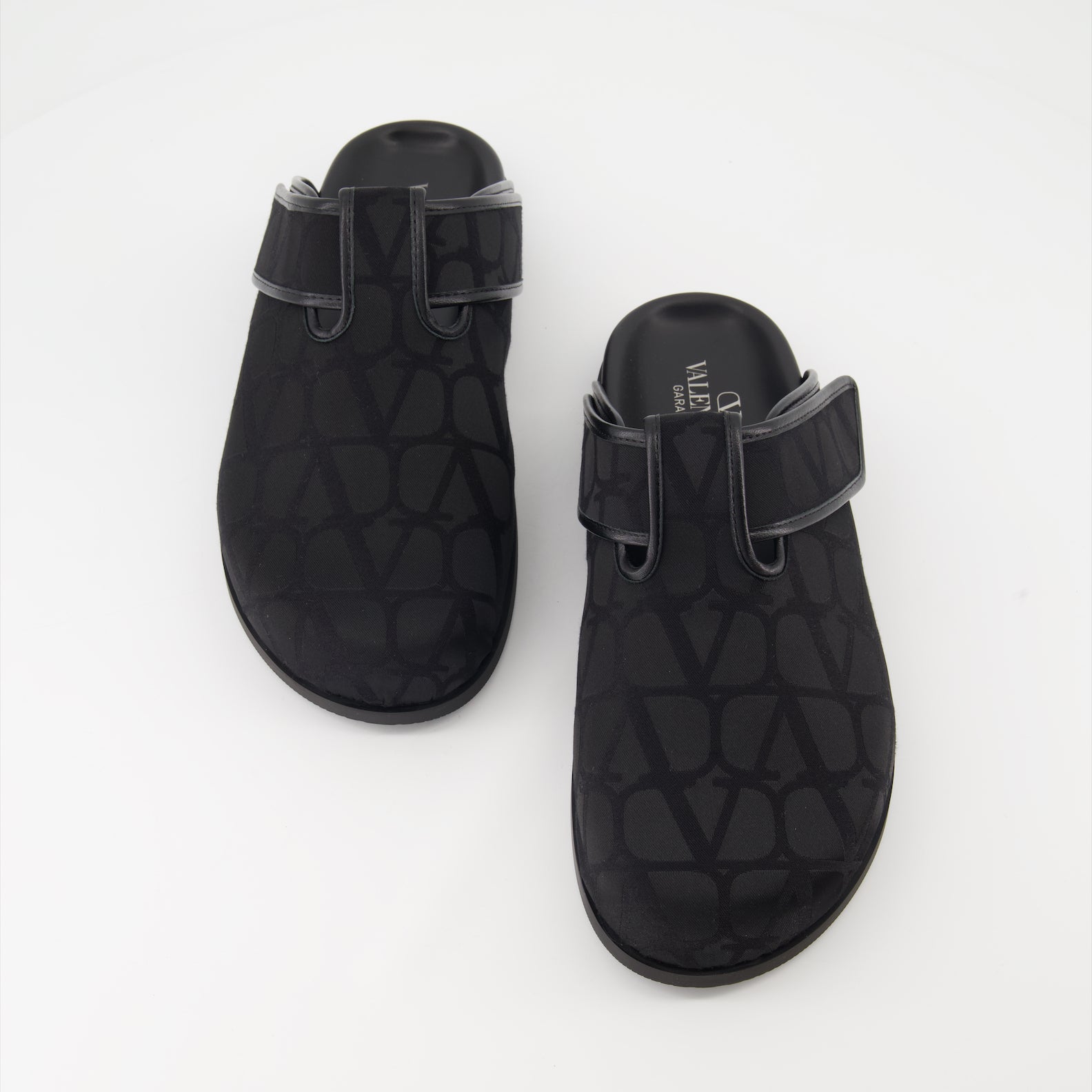 Open shoes Monogram Canvas Clogs Valentino Garavani Black Man