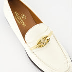 Mocassins Mocassins VLogo Signature en cuir lisse Valentino Garavani Blanc Femme