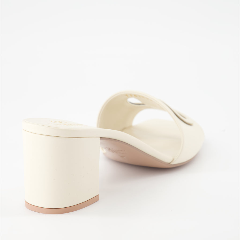 Offene schuhe Mules VLogo Valentino Garavani Weiß Femme