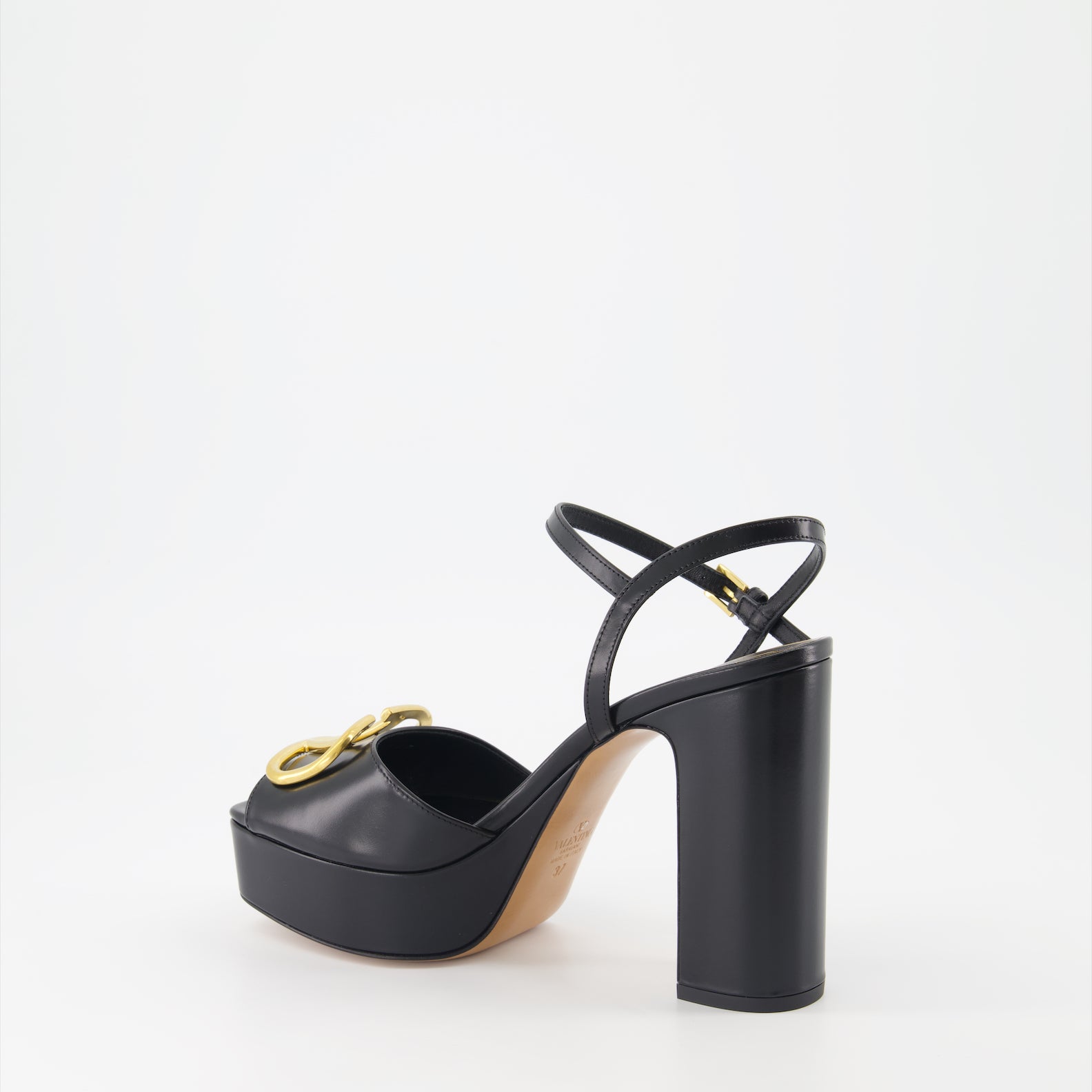 Open shoes VLogo heeled sandals Valentino Garavani Black Women