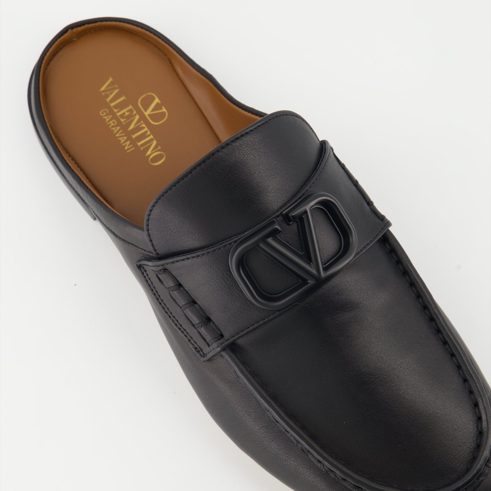 Chaussures ouvertes Mocassins sabot VLogo Valentino Garavani Noir Homme