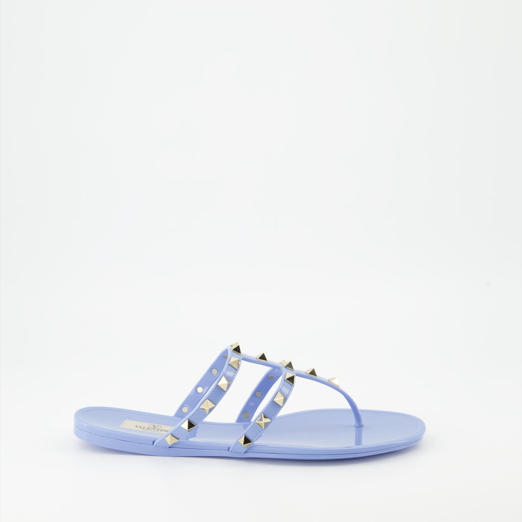 Offene schuhe Tongs Rockstud Valentino Garavani Blau Femme