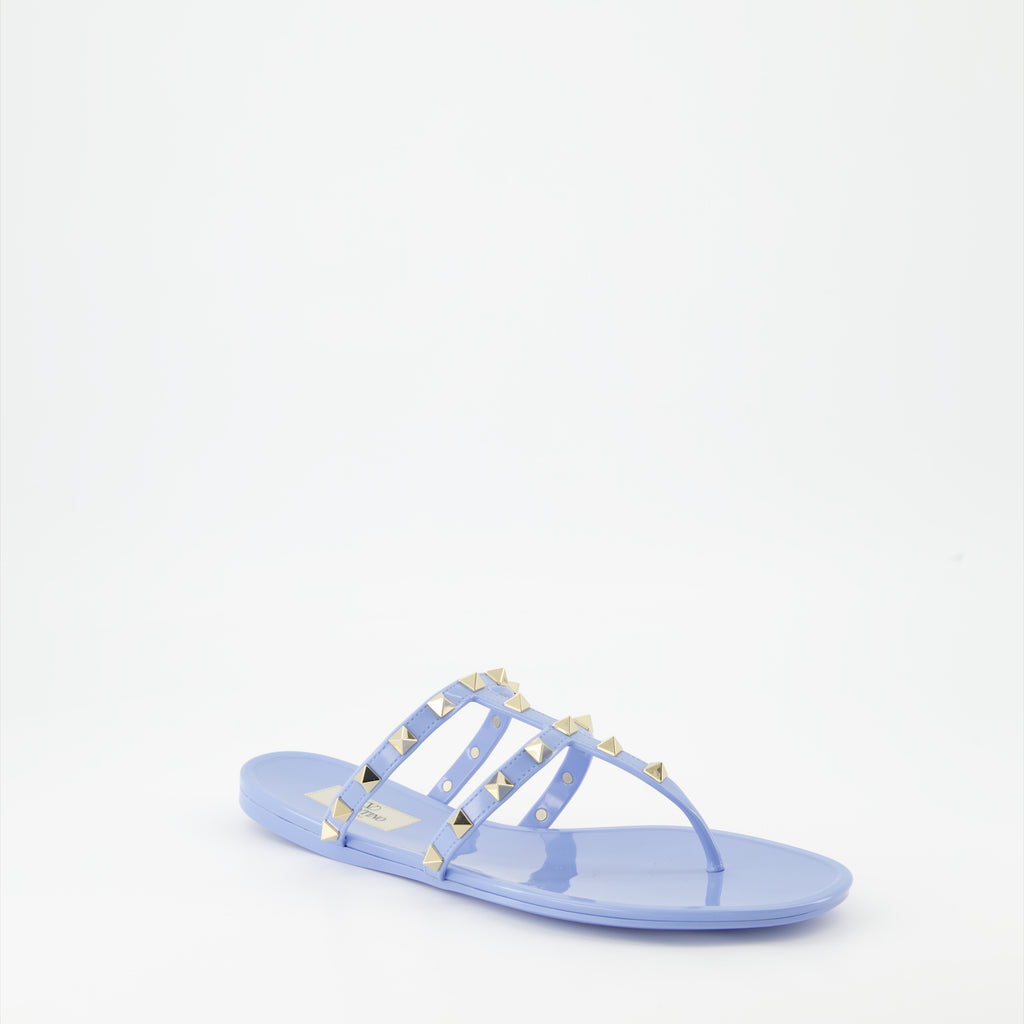 Offene schuhe Tongs Rockstud Valentino Garavani Blau Femme