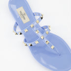 Offene schuhe Tongs Rockstud Valentino Garavani Blau Femme