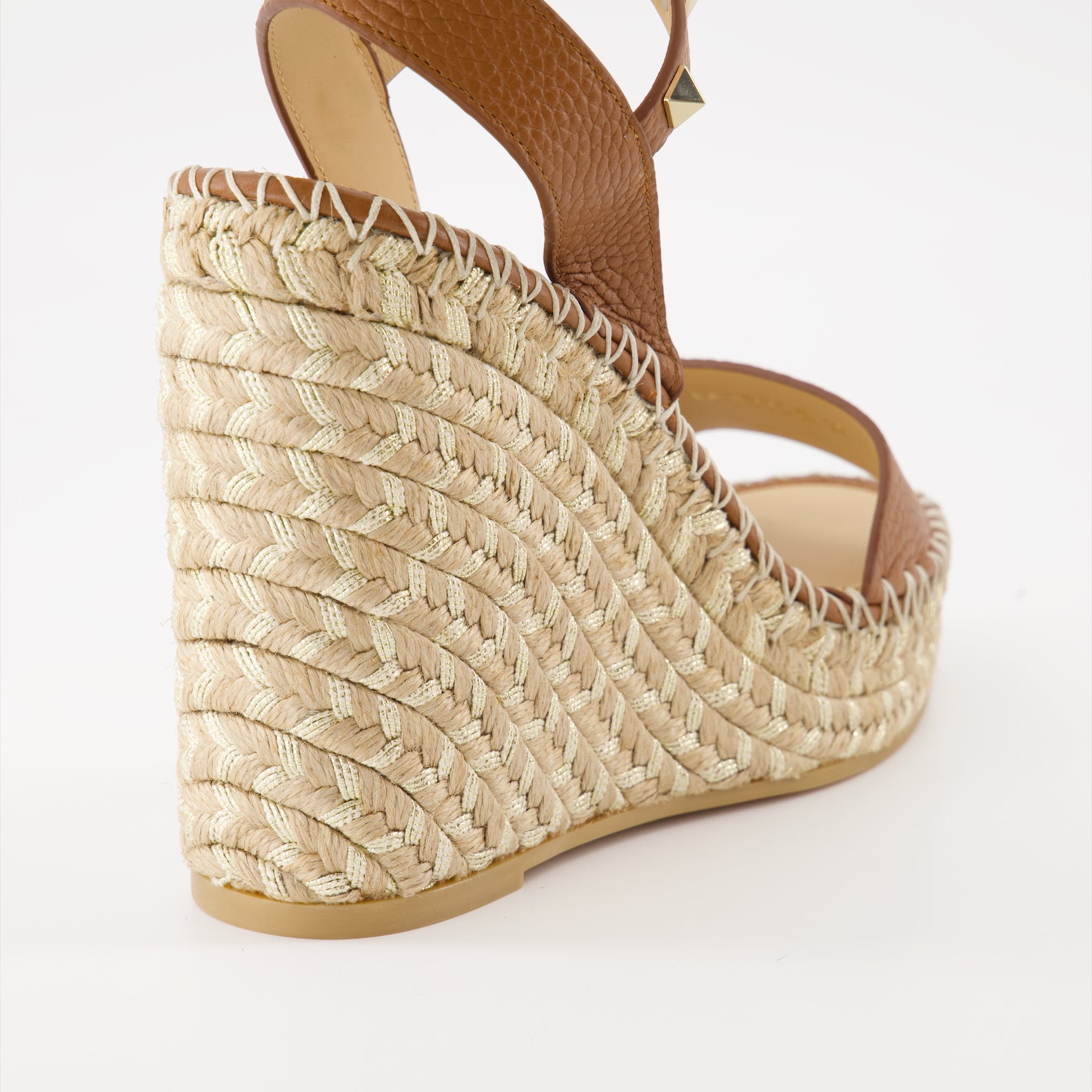 Zapatos de plataforma Sandales Rockstud compensées Valentino Garavani Marrón Femme