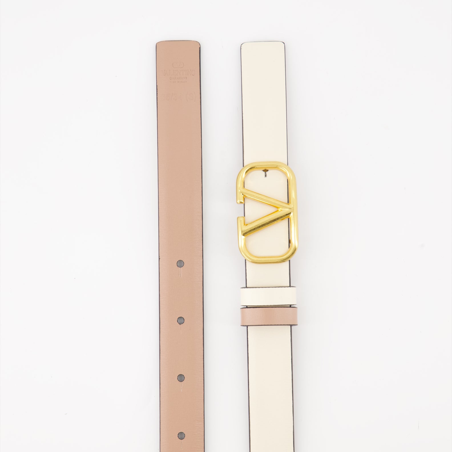 Cinture Ceinture VLogo réversible Valentino Garavani Beige Femme