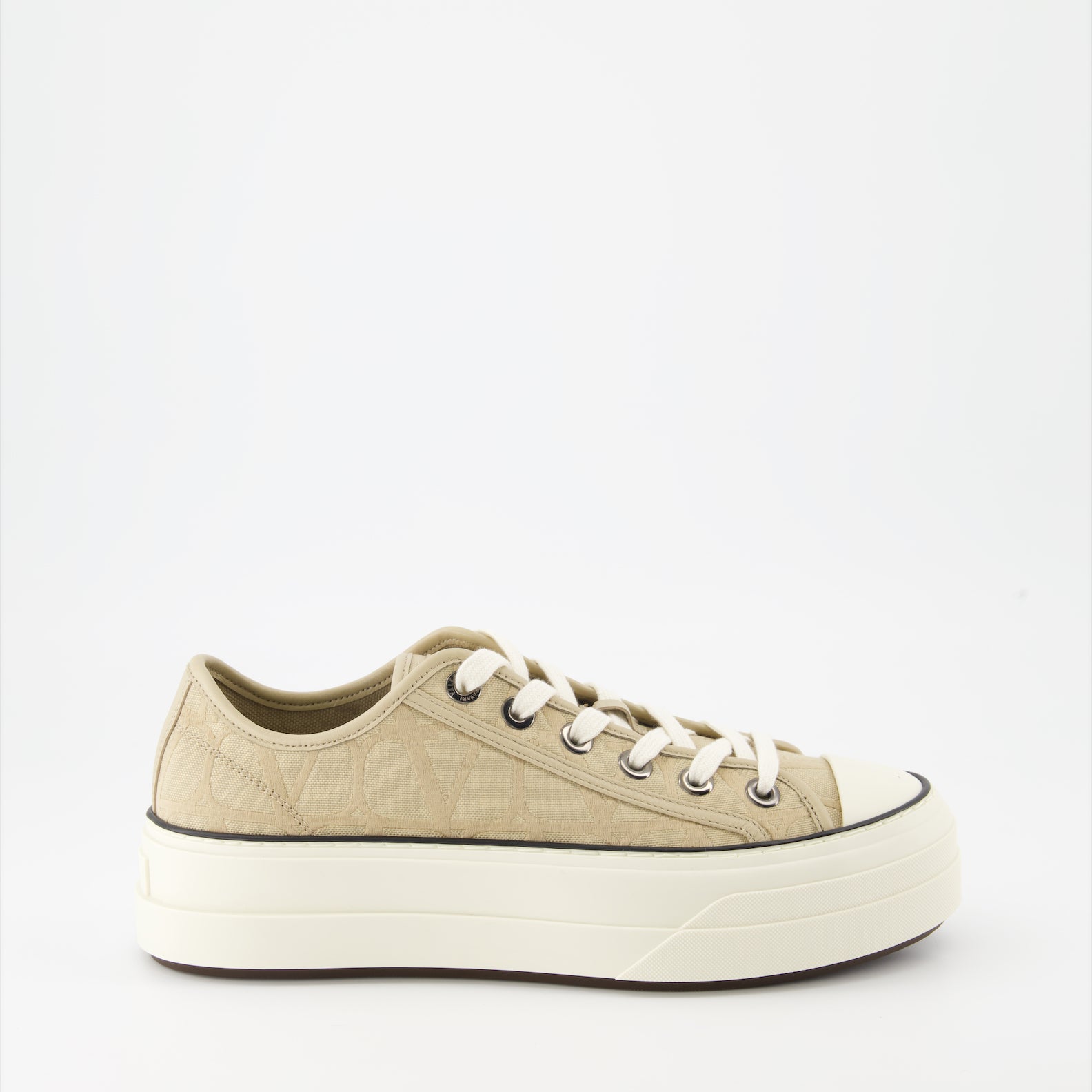 Baskets Valentino Vlogo Signature - Taille 38 - Noir Dentelle Et Daim - Neuf Avec Boîte