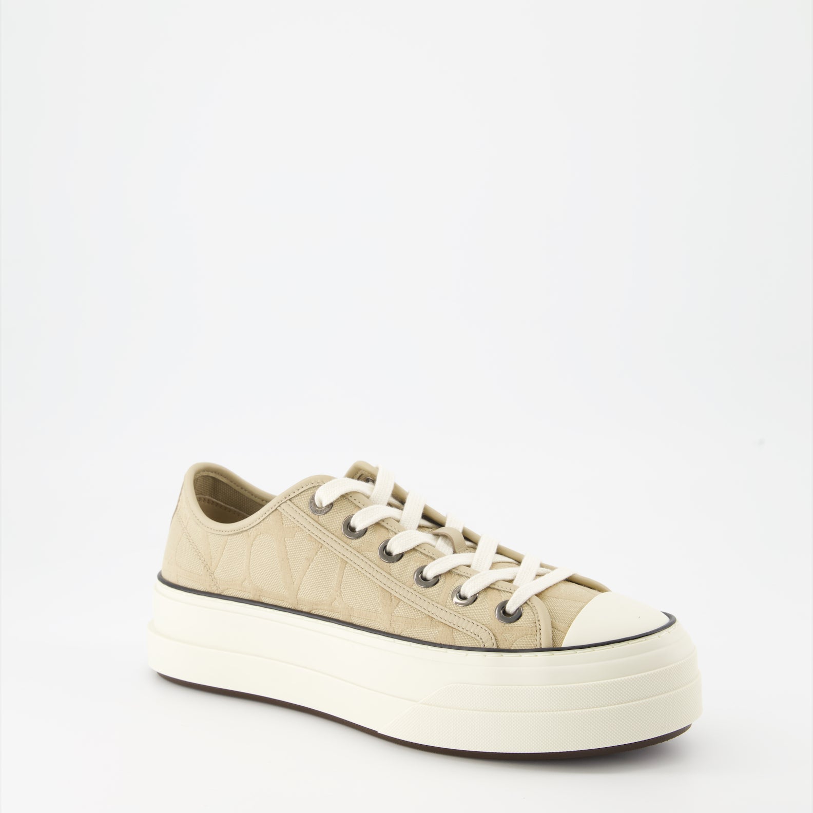 Sneakers Baskets Totaloop VLogo Valentino Garavani Beige Femme