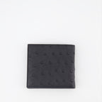 Petite maroquinerie Portefeuille en cuir d'autruche Valentino Garavani Noir Homme