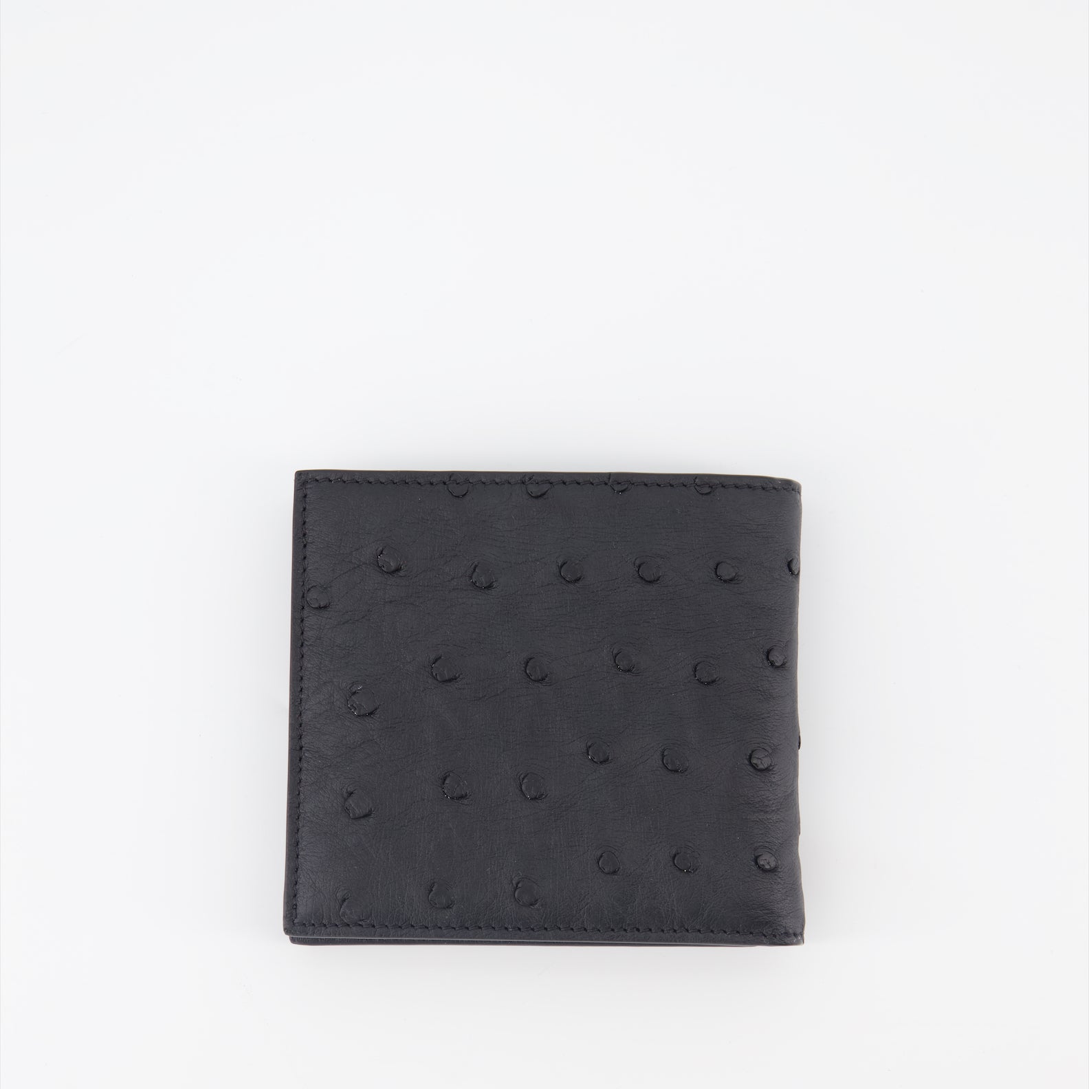 Petite maroquinerie Portefeuille en cuir d'autruche Valentino Garavani Noir Homme