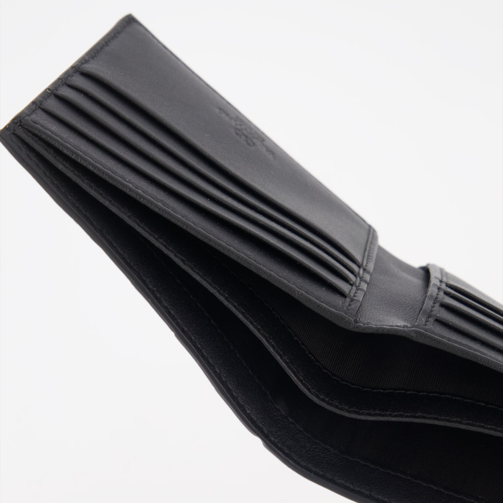 Petite maroquinerie Portefeuille en cuir d'autruche Valentino Garavani Noir Homme