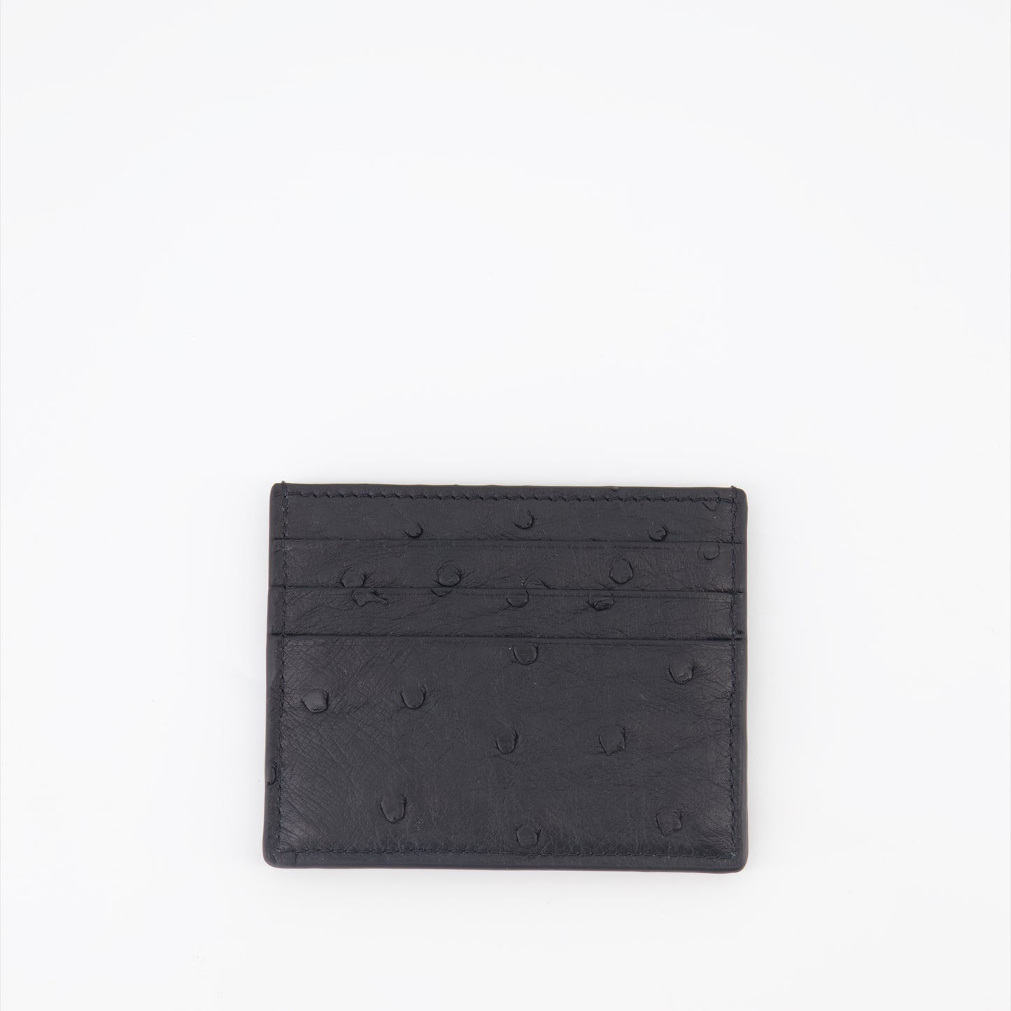 Ostrich leather card holder