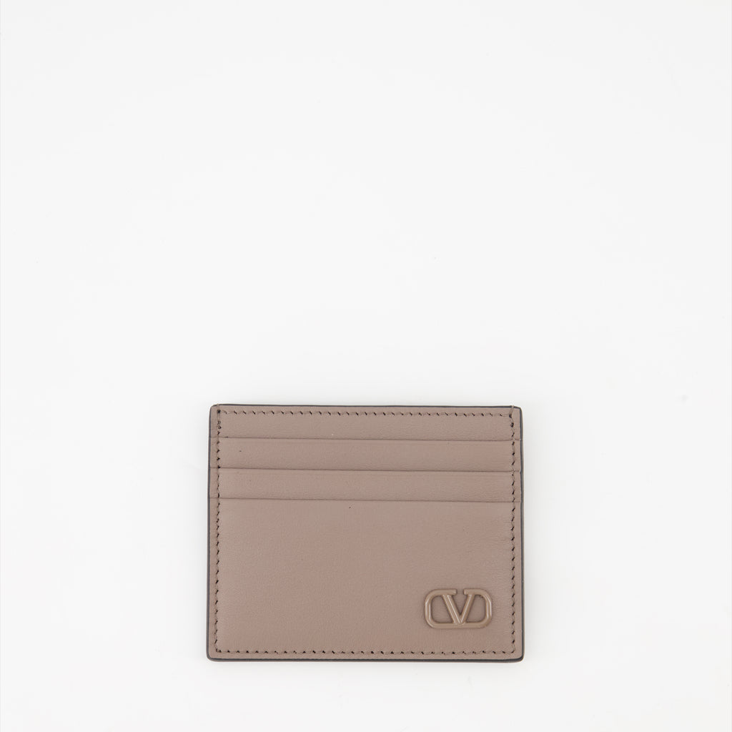 Small leather goods VLogo Card Holder Valentino Garavani Beige Man