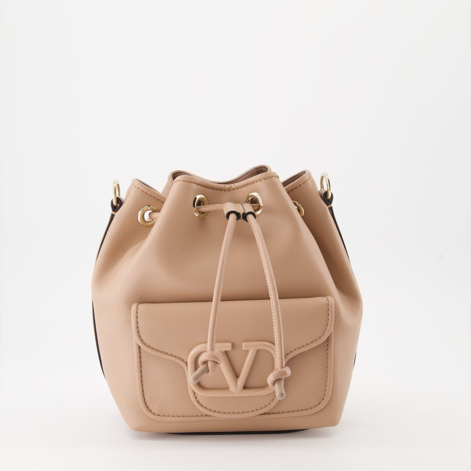 Bucket bags Locò leather bucket bag Valentino Garavani Beige Women