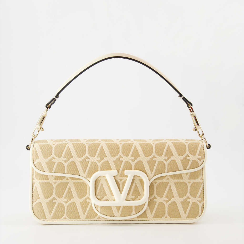 Borse a tracolla Sac Locò Valentino Garavani Beige Femme