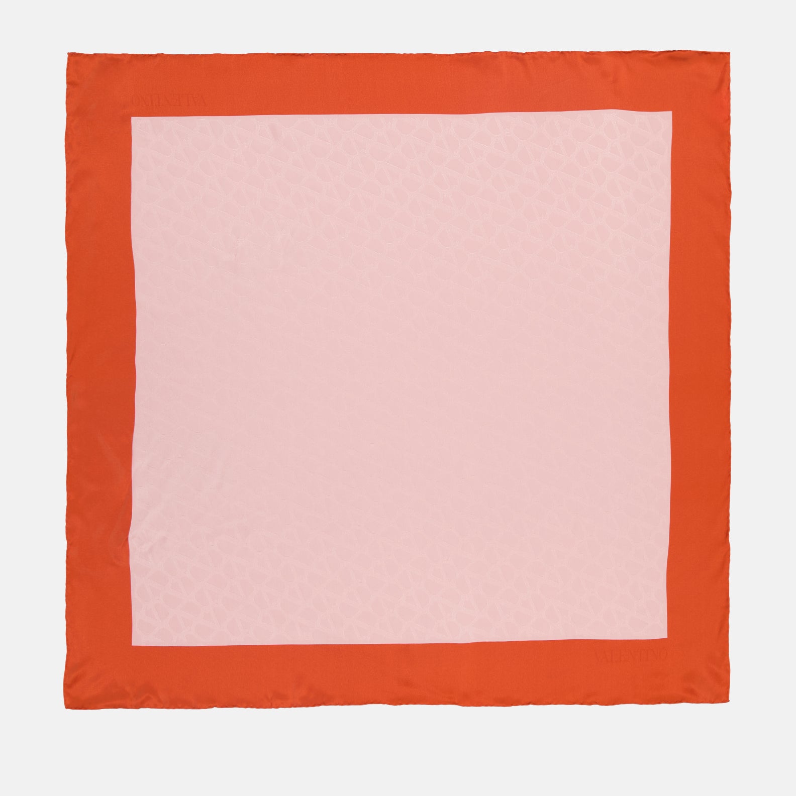 Lenços e luvas Carré de soie réversible Valentino Garavani Rosa Femme