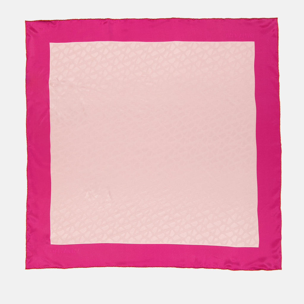 Lenços e luvas Carré de soie réversible Valentino Garavani Rosa Femme