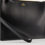 Pouches Pochette en cuir Valentino Garavani Black Homme