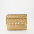 ハンドバッグ・ショルダーバッグ レザースパイクバッグ Valentino Garavani ベージュ 女性