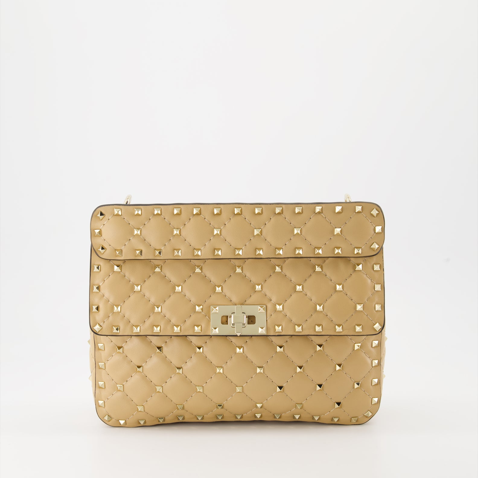 Borse a mano e a spalla Sac Spike en cuir Valentino Garavani Beige Femme