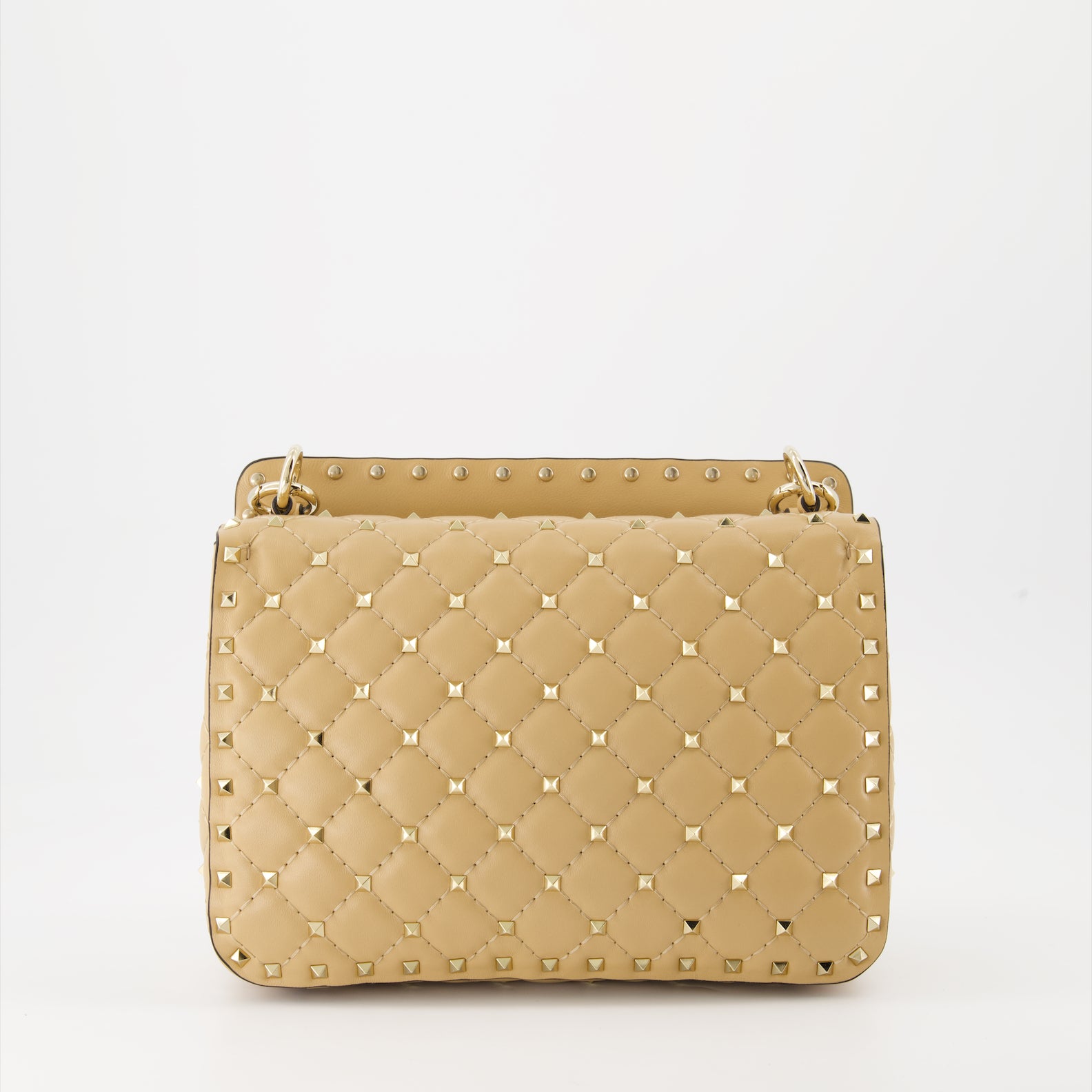 Borse a mano e a spalla Sac Spike en cuir Valentino Garavani Beige Femme