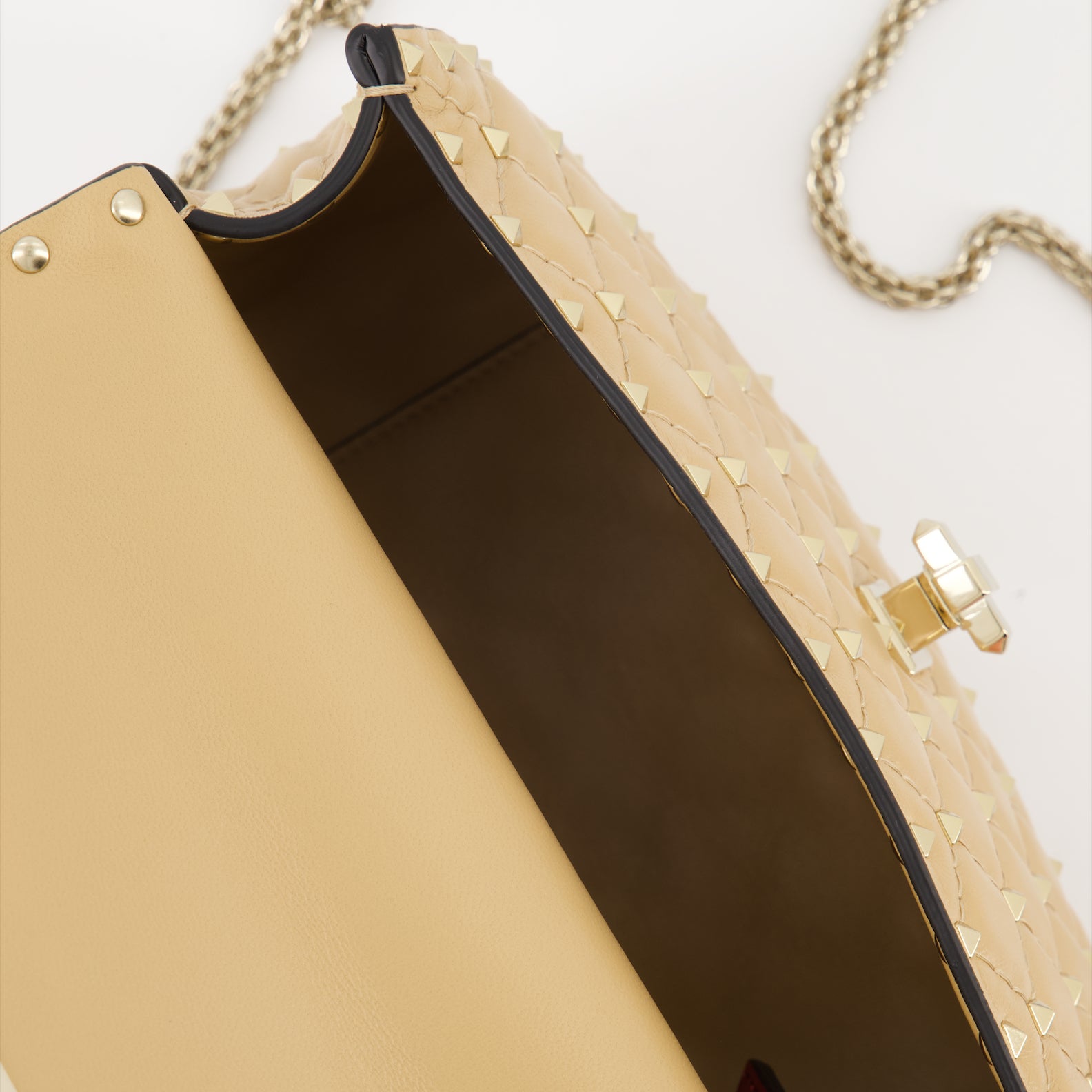 Borse a mano e a spalla Sac Spike en cuir Valentino Garavani Beige Femme