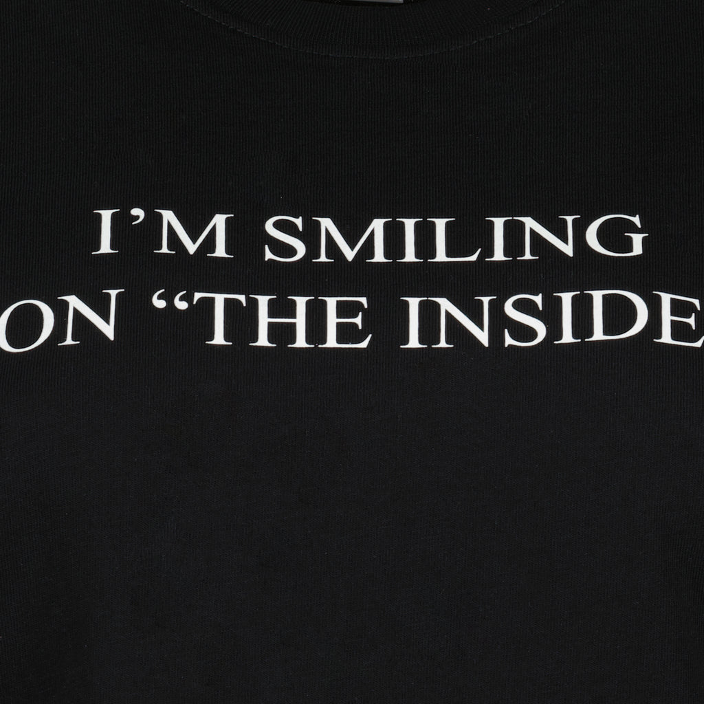 T-shirts T-shirt "I'm smiling on the inside" Victoria Beckham Noir Femme