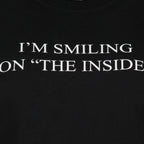 T-shirts T-shirt "I'm smiling on the inside" Victoria Beckham Noir Femme