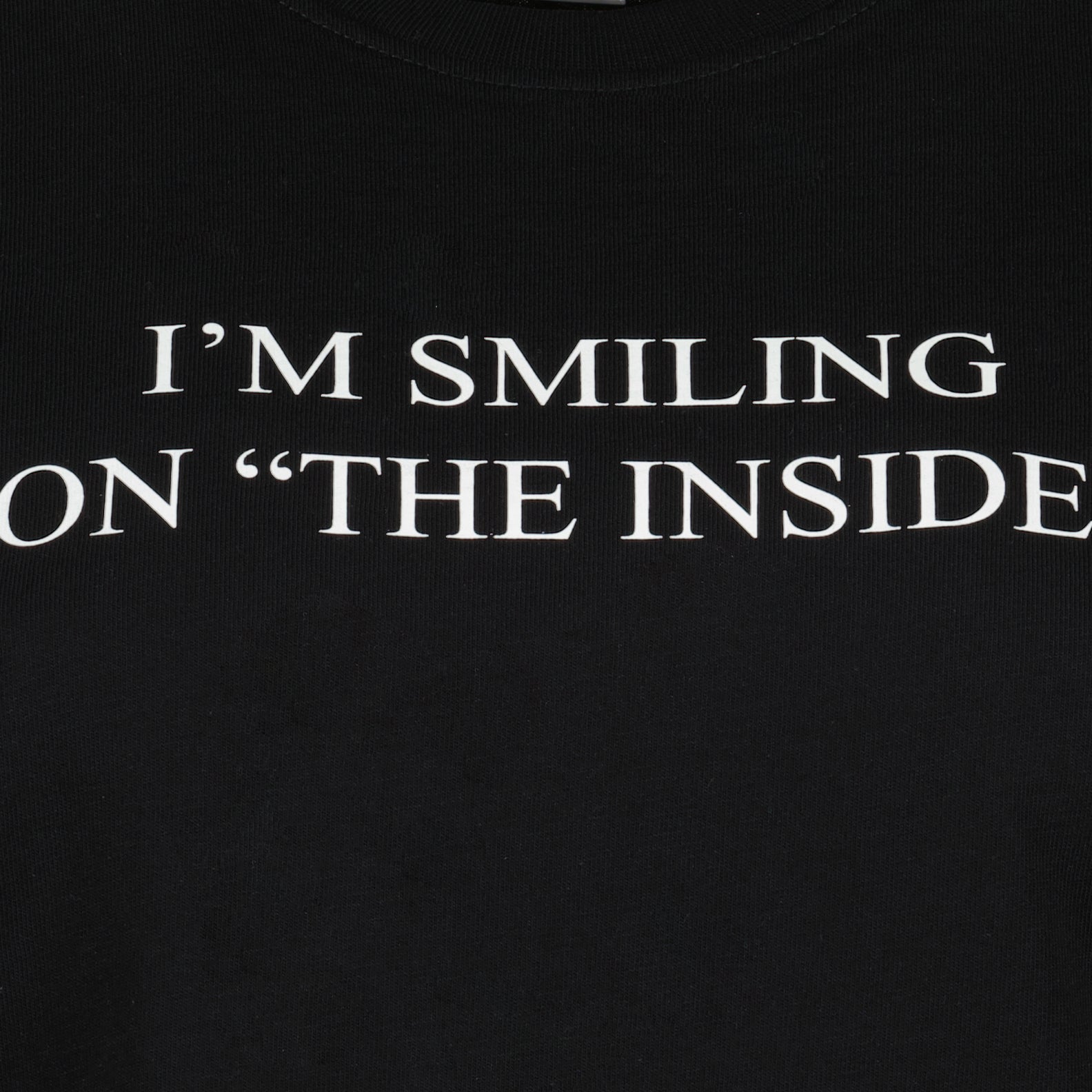 T-shirts T-shirt "I'm smiling on the inside" Victoria Beckham Noir Femme