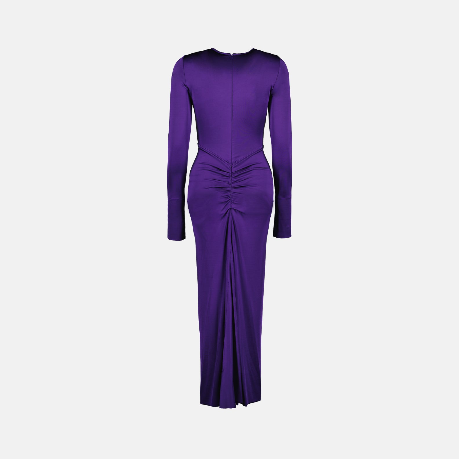 victoria beckham purple dress Victoria Beckham ruched mid-length dress