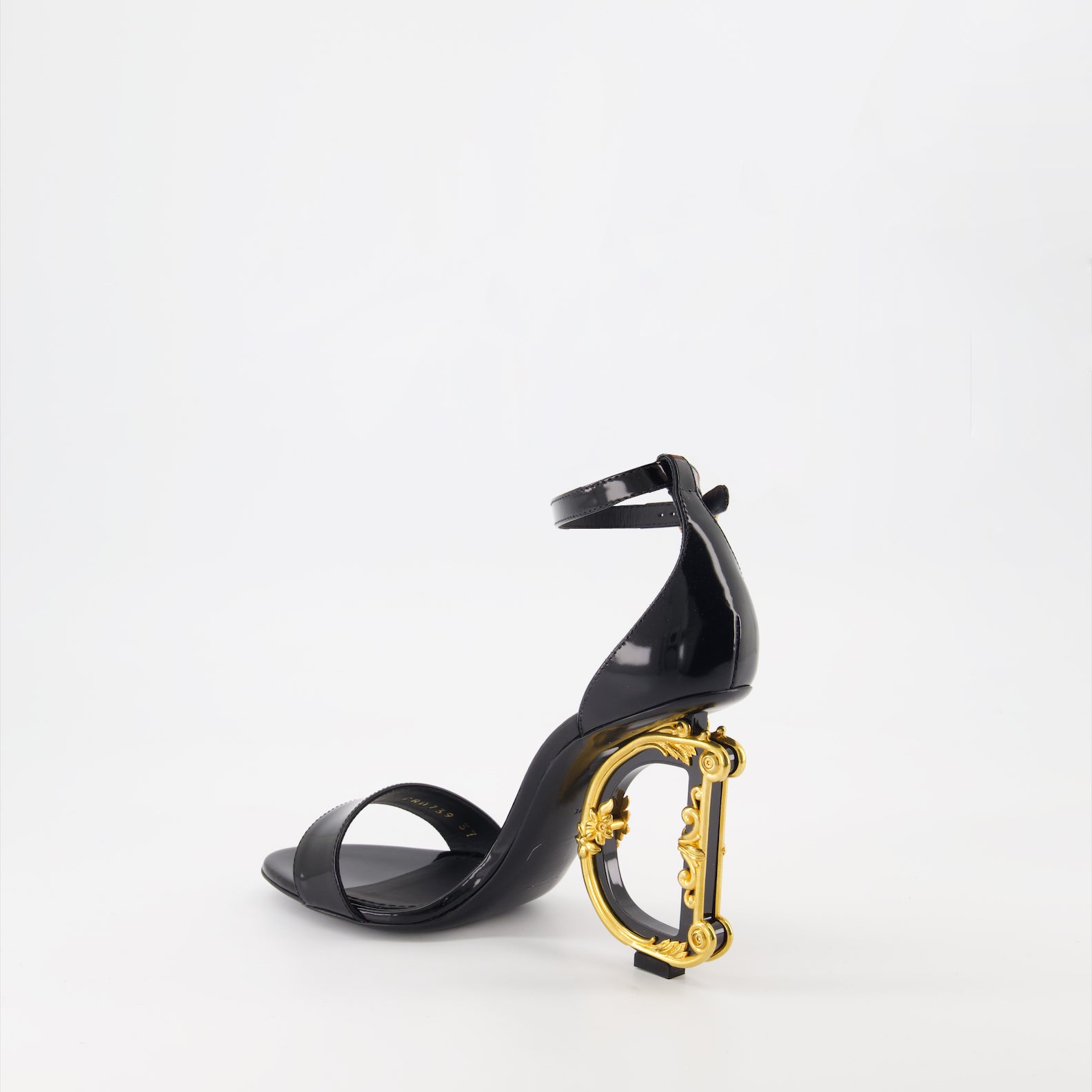 Sapatos abertos Sandales à talon DG Baroque Dolce & Gabbana Preto Femme