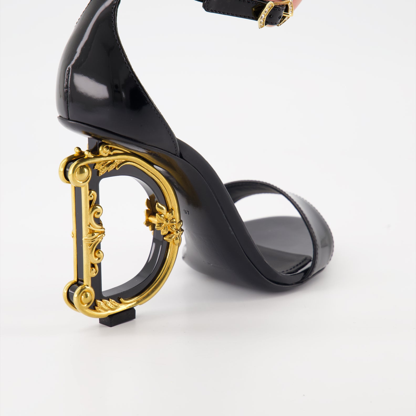 Sapatos abertos Sandales à talon DG Baroque Dolce & Gabbana Preto Femme