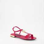 Sapatos abertos Sandales DG en cuir Dolce & Gabbana Rosa Femme