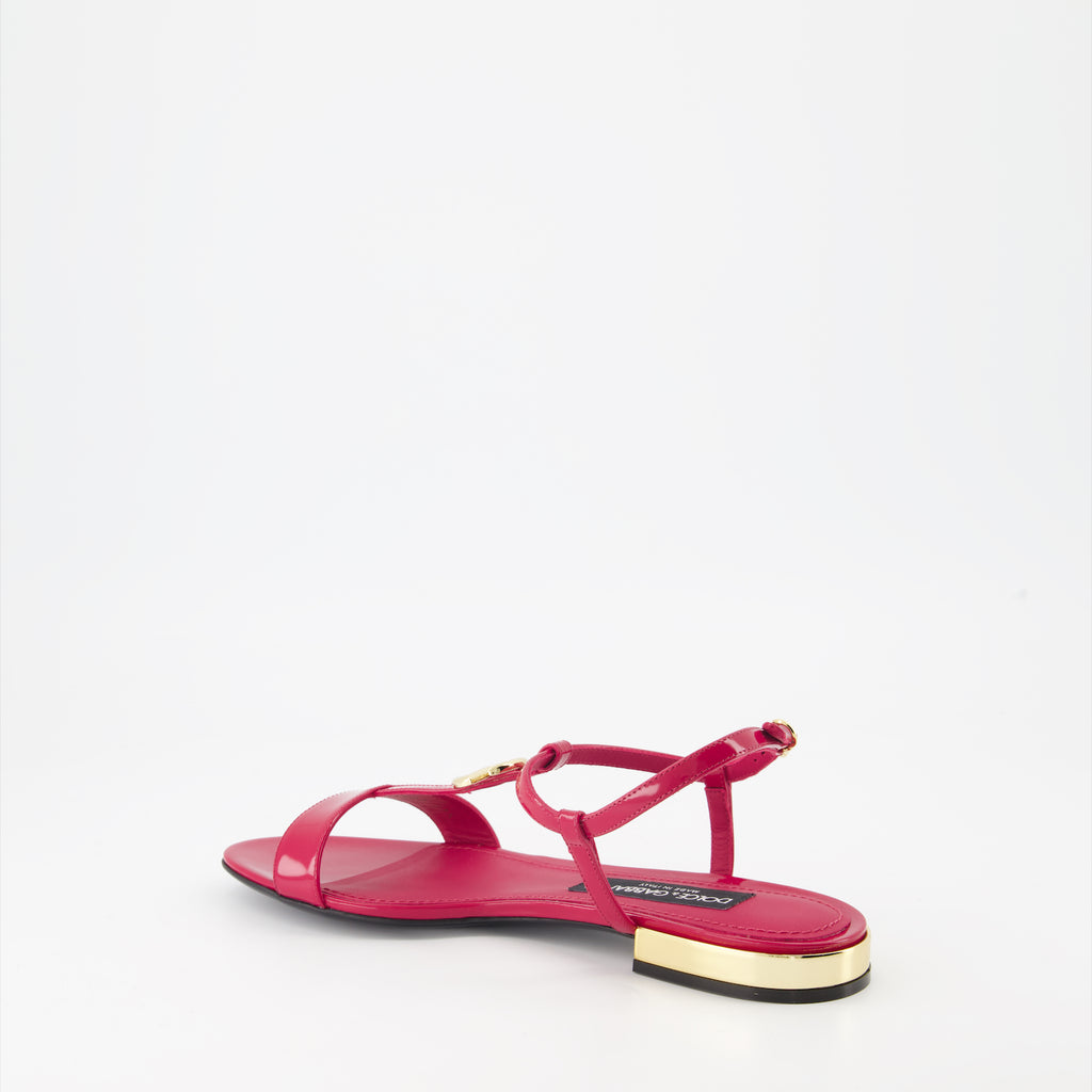Sapatos abertos Sandales DG en cuir Dolce & Gabbana Rosa Femme