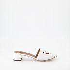 Offene schuhe Mules DG en cuir lisse Dolce & Gabbana Weiß Femme