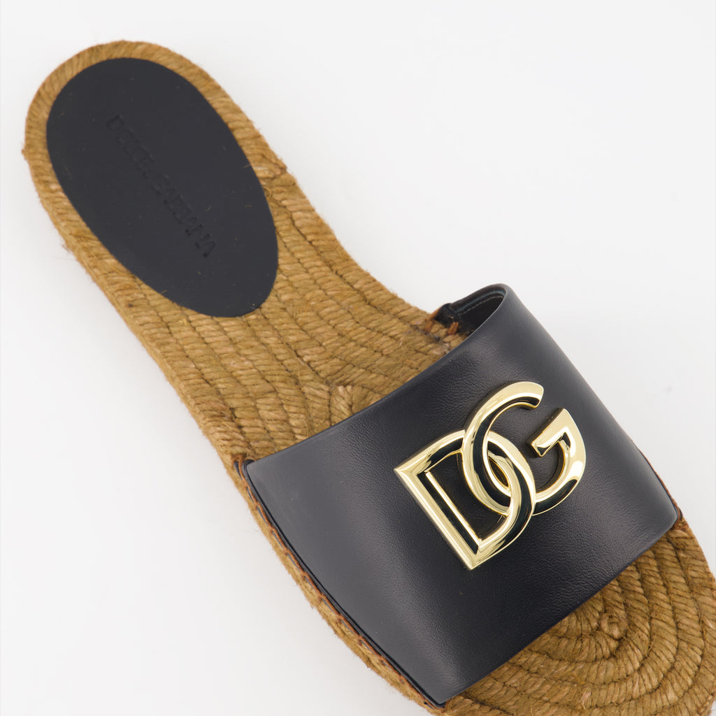 Open shoes DG slides Dolce & Gabbana Black Women