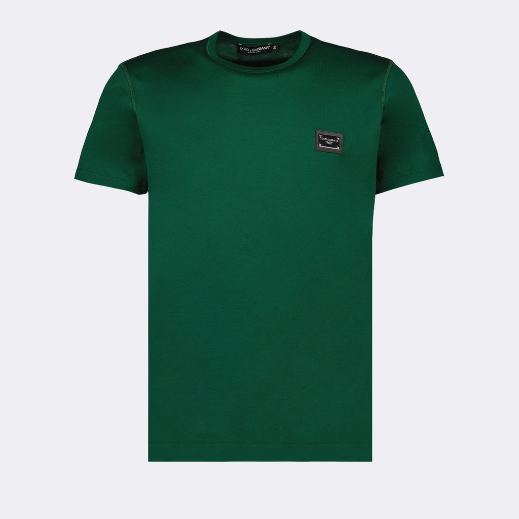 T-shirts Plaque logo T-shirt Dolce & Gabbana Green Man